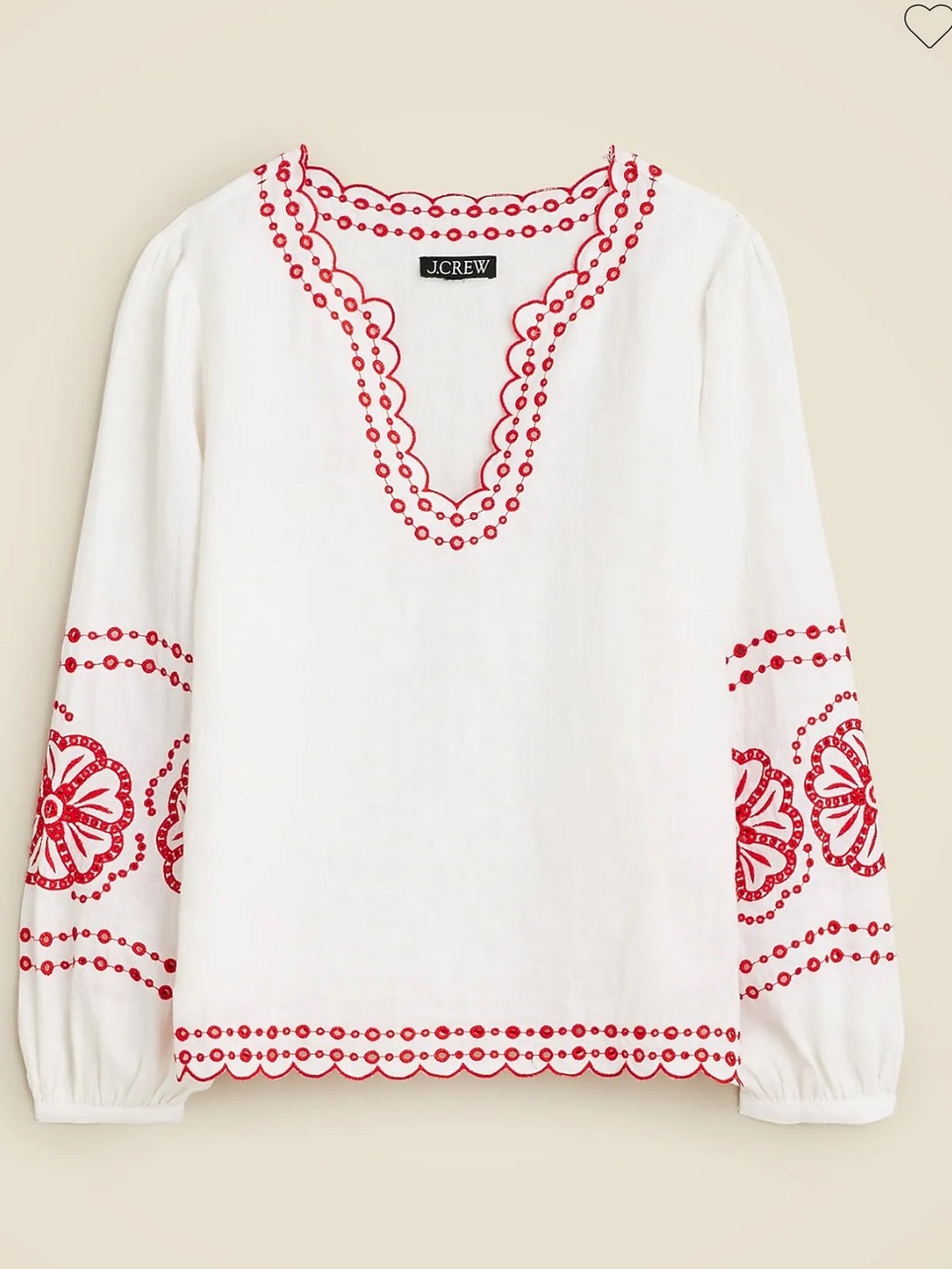 J. Crew Bungalow Top in linen